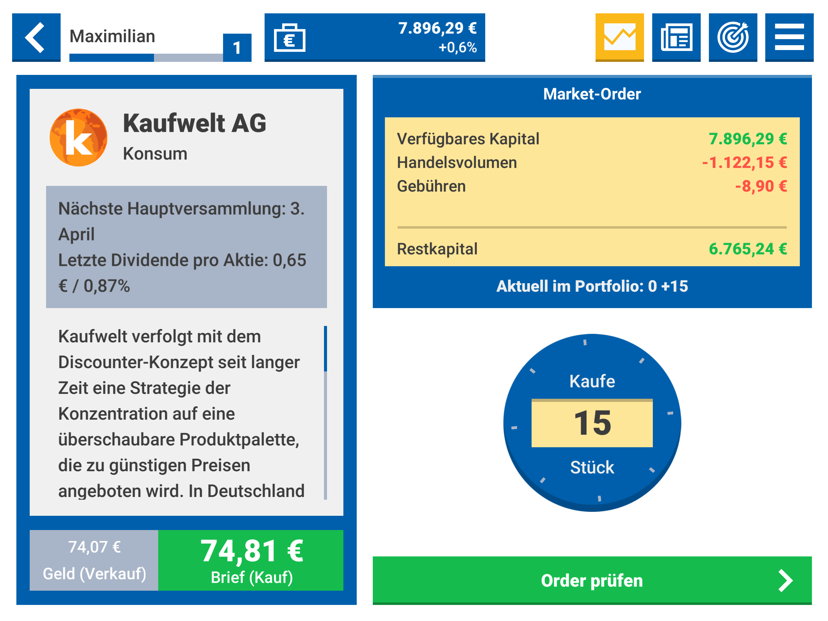simVestor Börsenspiel