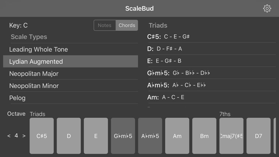 #2. ScaleBud - AUv3 MIDI Keyboard (iOS) 由: Cem Olcay