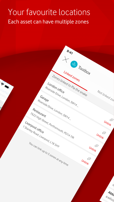 Vodafone Business Tag & Track Screenshot