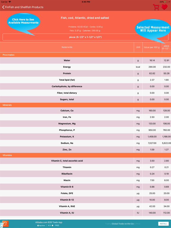 Screenshot #6 pour Proteins In Food
