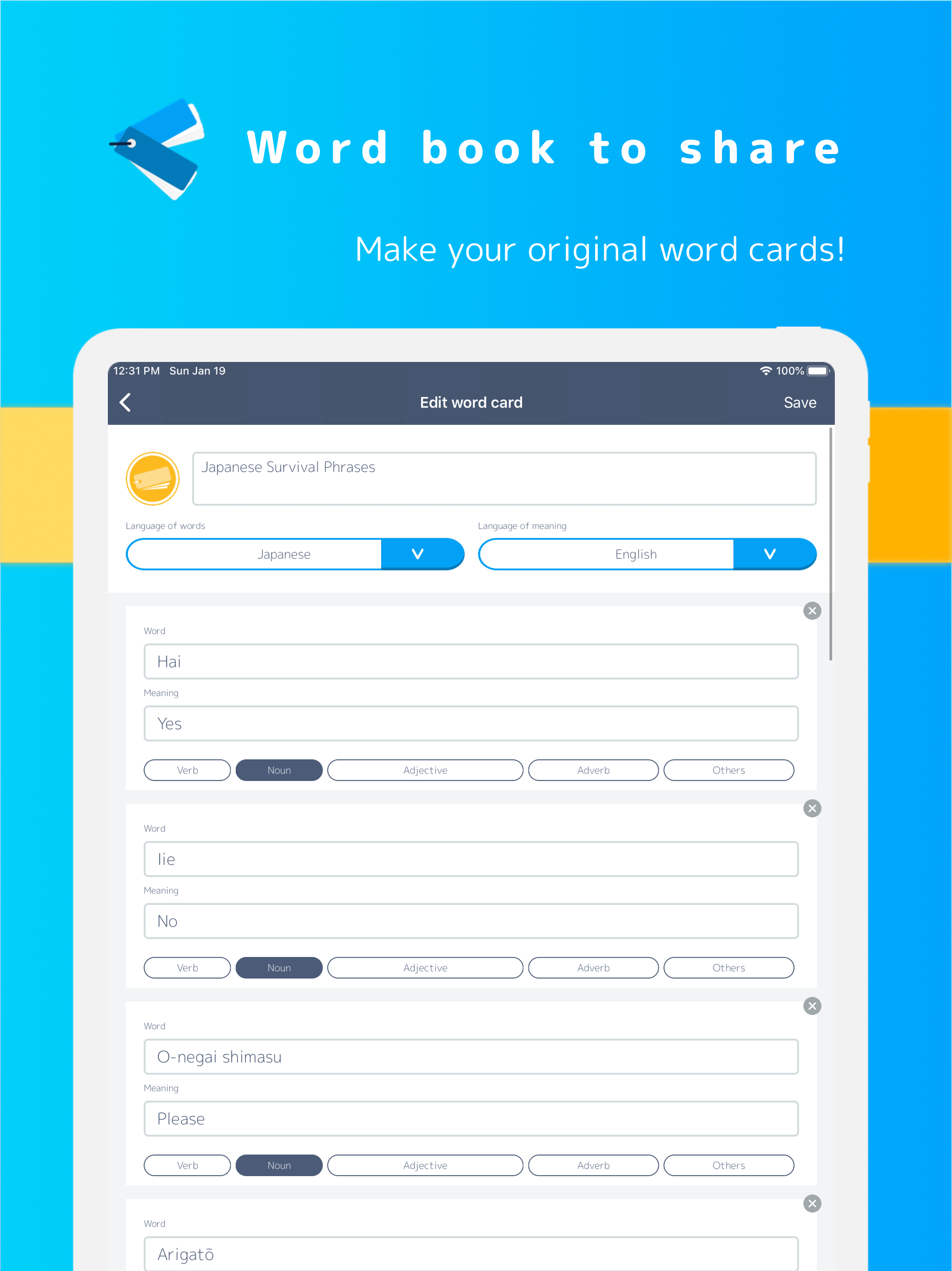 Word book to share