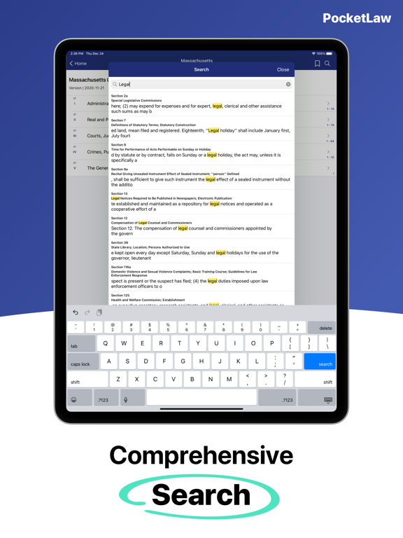 PocketLaw - Legal References iPad screenshot 4 - Reference app