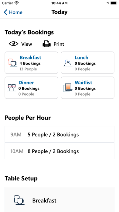 The Parable Restaurant Diary Screenshot