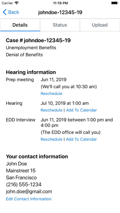 Case Access Screenshot