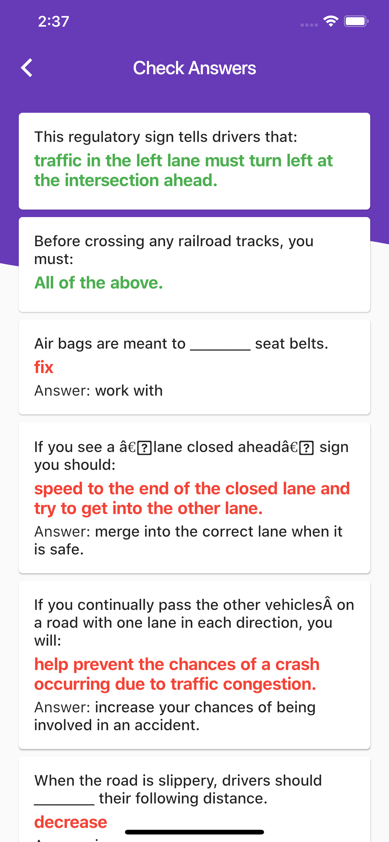 DMV Practice Test California