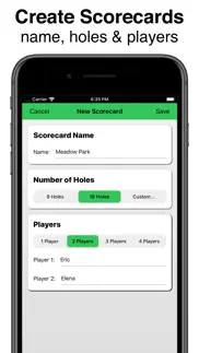 the simple scorecard iphone screenshot 1
