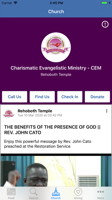 Screenshot #2 pour CEM Church