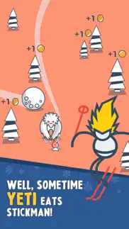 stickman ski - winter sports iphone screenshot 2