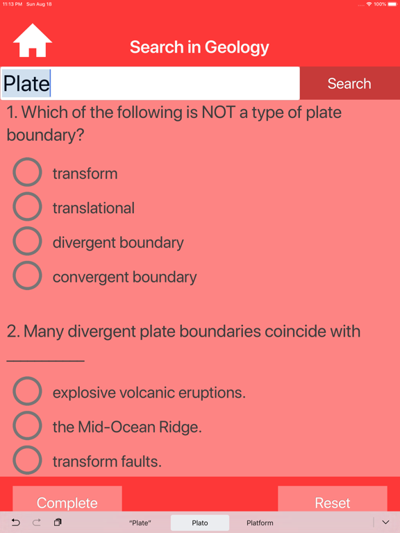 Screenshot #5 for Geology Quizzes
