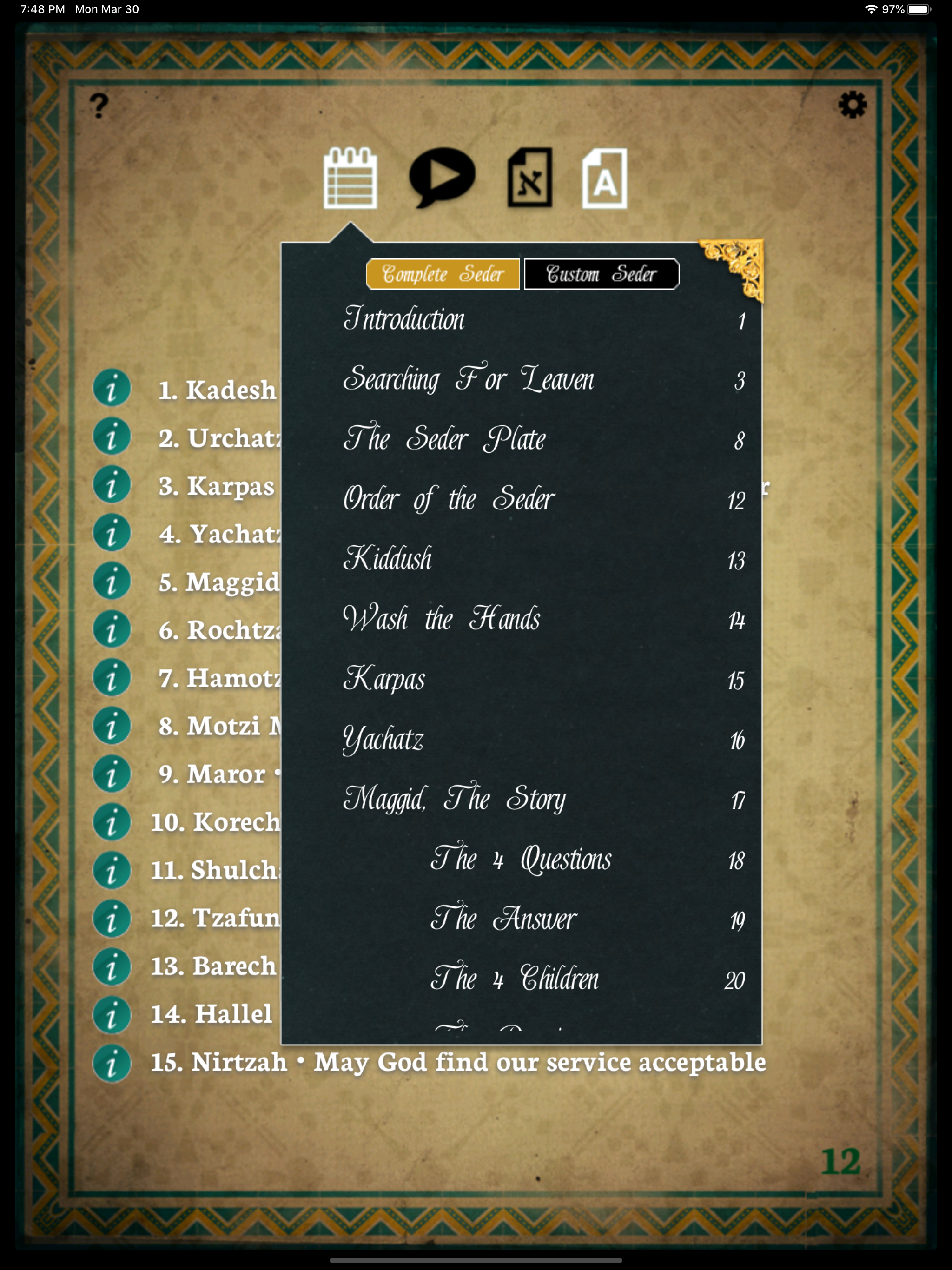 A Cantor's Seder screenshot 4