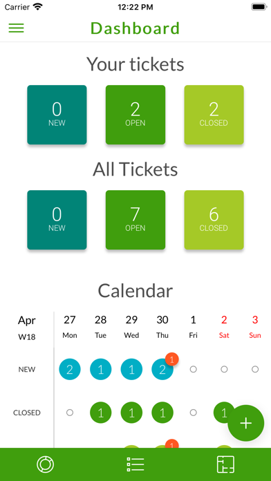 SAM Tickets Screenshot