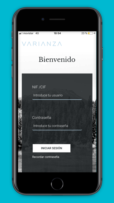 Varianza App. Screenshot
