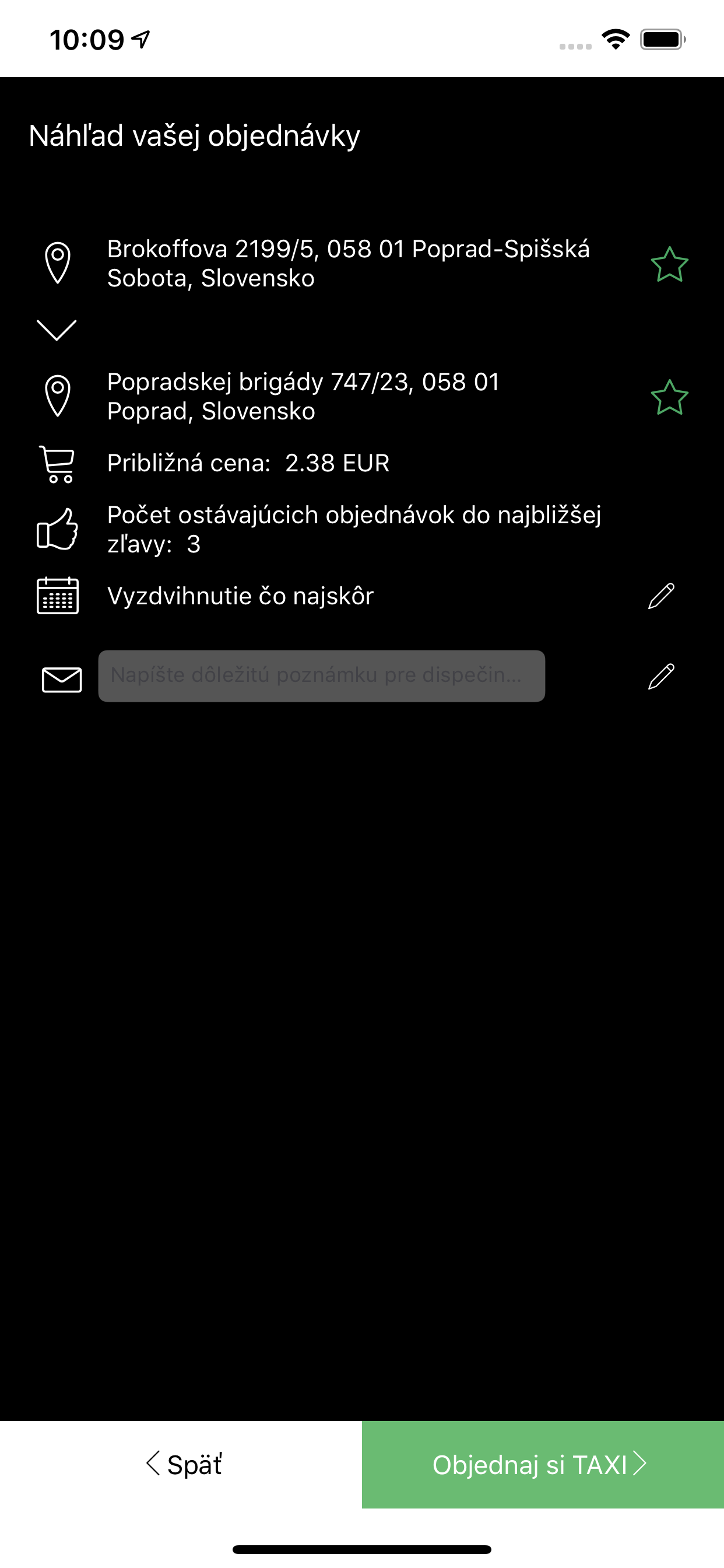 Taxi Poprad screenshot 6