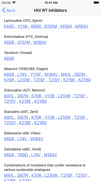Screenshot #3 pour HIV&Hepatitis Drug Guide