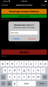 VideoHubControl screenshot
