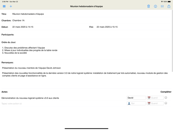 Screenshot #5 pour Meeting Notepad