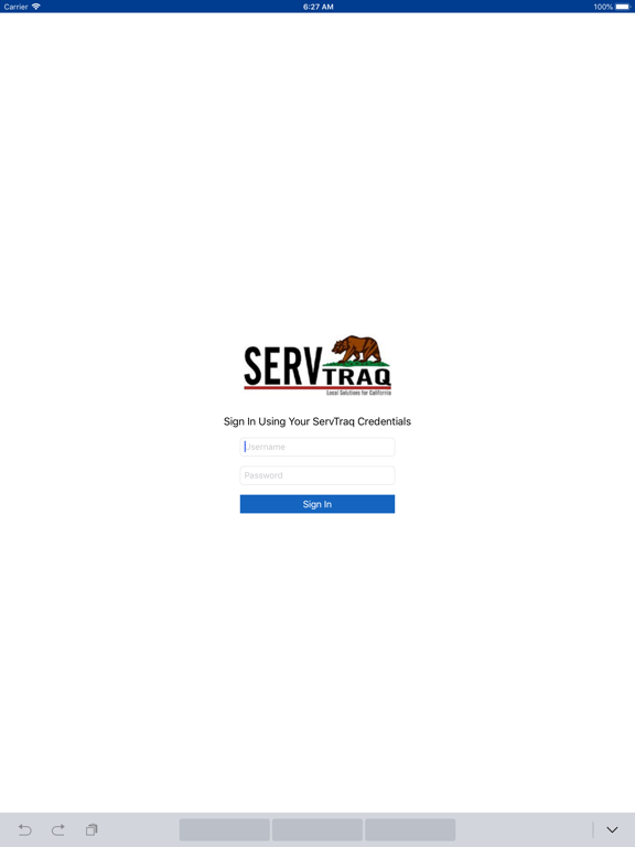 ServTraq iPad screenshot 1 - Business app
