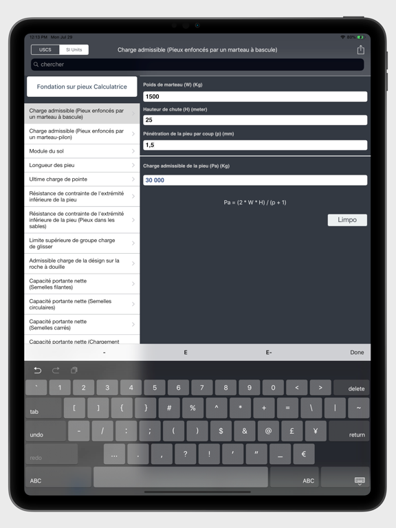 Screenshot #5 pour Fondation sur pieux Calc lite