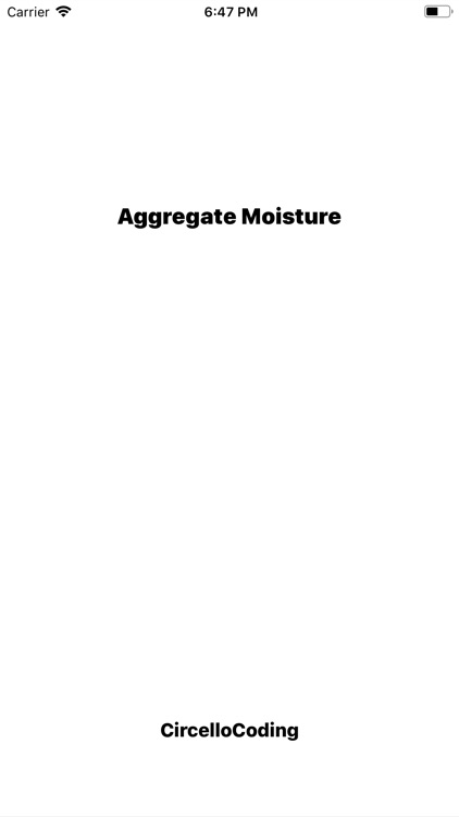 Aggregate Moisture