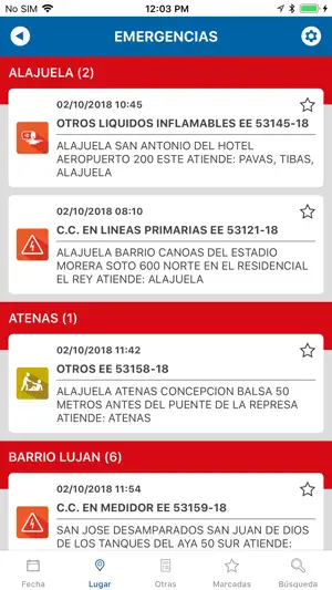 Bomberos CR screenshot 3