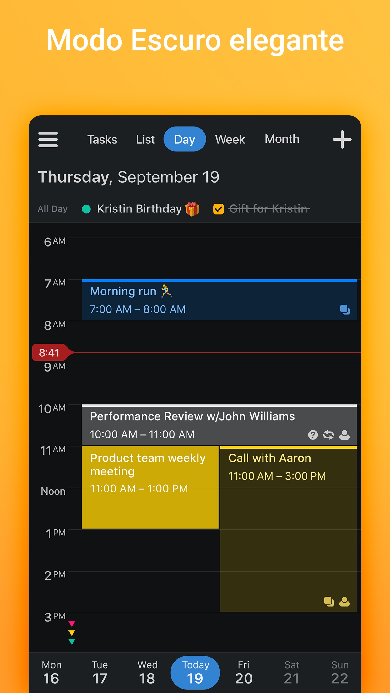 Screenshot do app Calendars 5 da Readdle