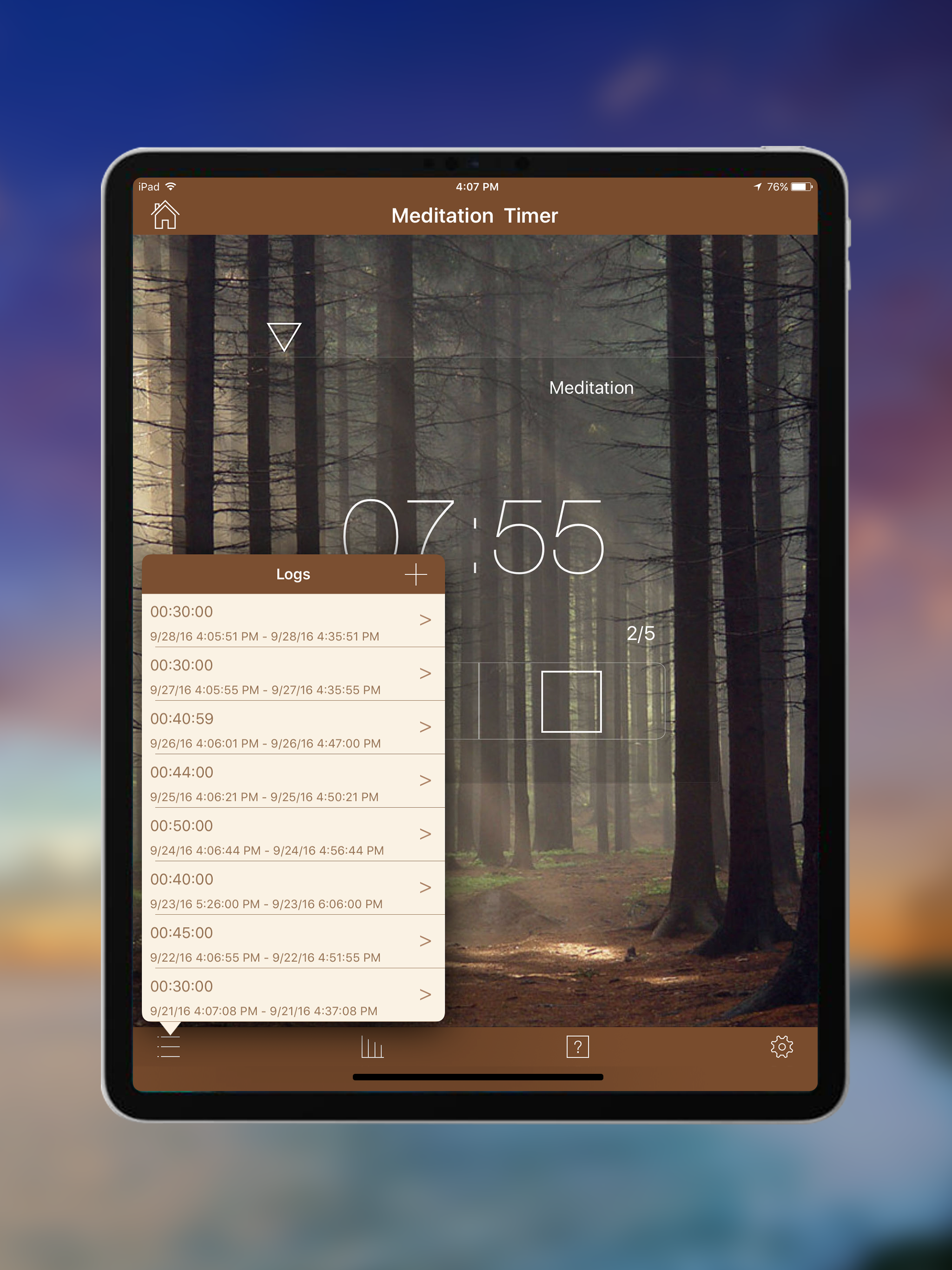 Meditation Timer Pro for iPad screenshot 6