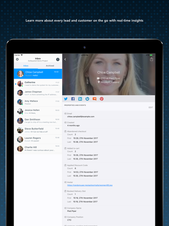 Screenshot #6 pour Inbox - Live Chat by GoSquared