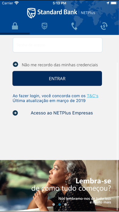 Screenshot #1 pour Standard Bank MZ NETPlus APP