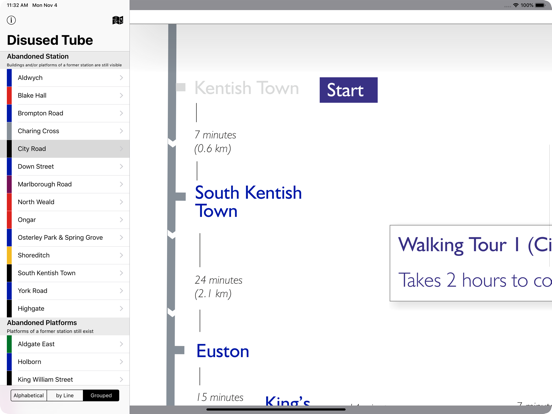 Disused Tube iPad screenshot