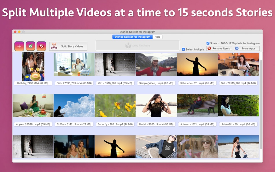 #2. Stories Split for Social Media (macOS) Podle: Nikhil Anshuman