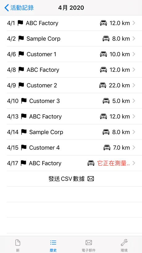 里程筆記: 記錄/匯總/報告車輛里程表