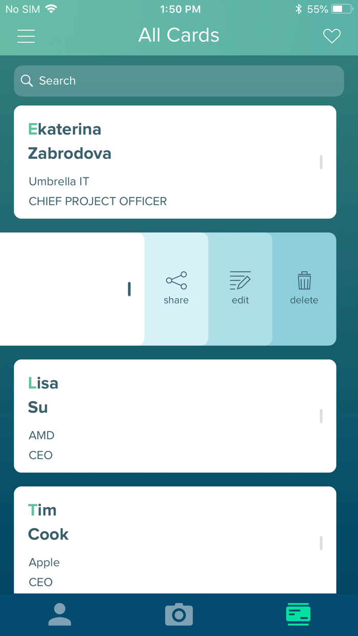 TakeMyCard Scan Business Cards