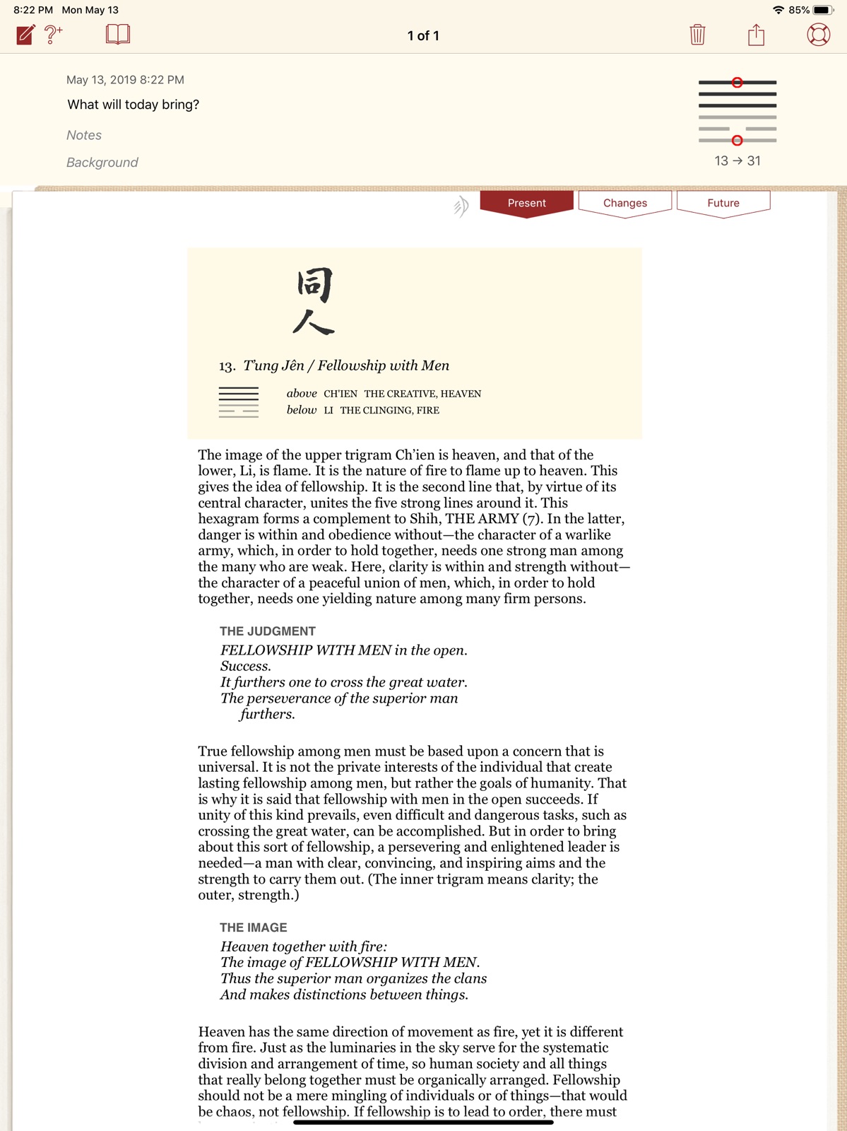 The I Ching or Book of Changes ipad screenshot 2