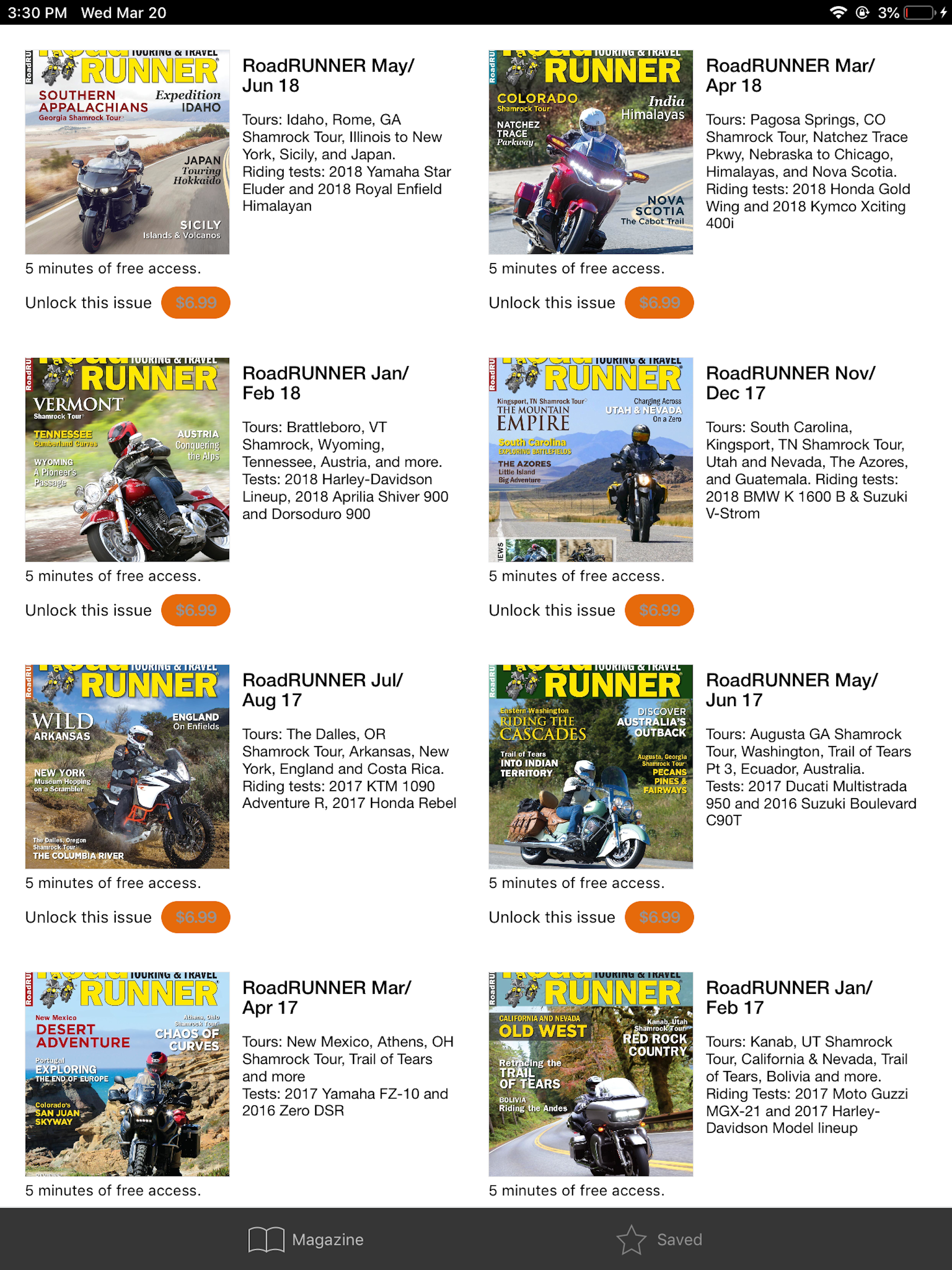 RoadRUNNER Motorcycle Magazine screenshot 4