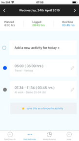 Staff Times - My Time screenshot