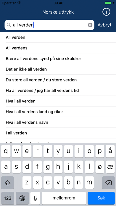 Norske uttrykk Screenshot