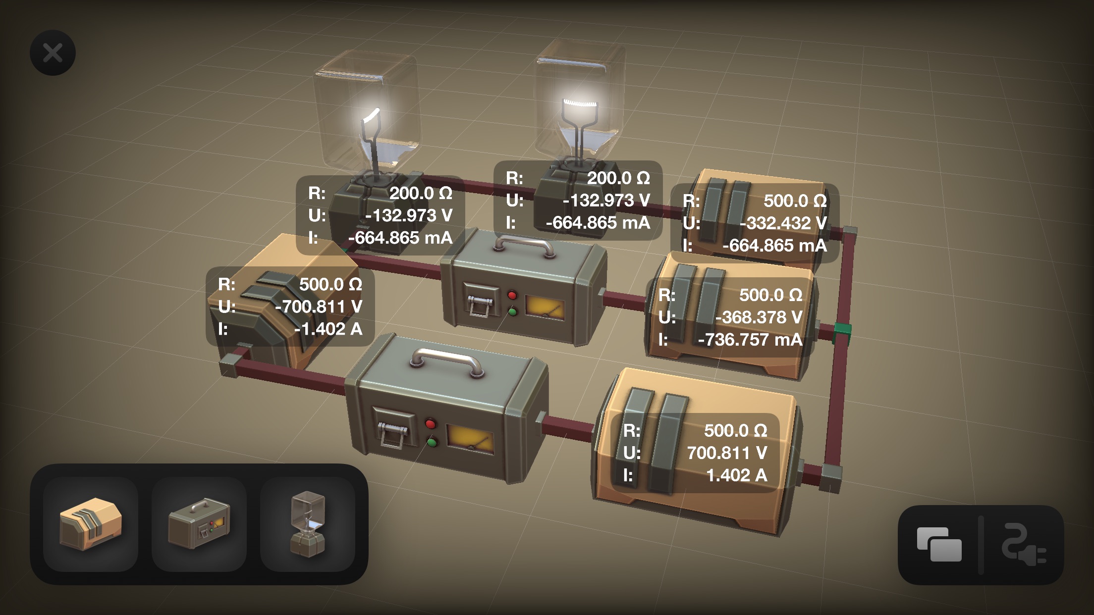 Screenshot do app Circuitry - 3D Circuit Builder