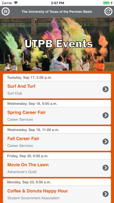 UTPB Events screenshot 2