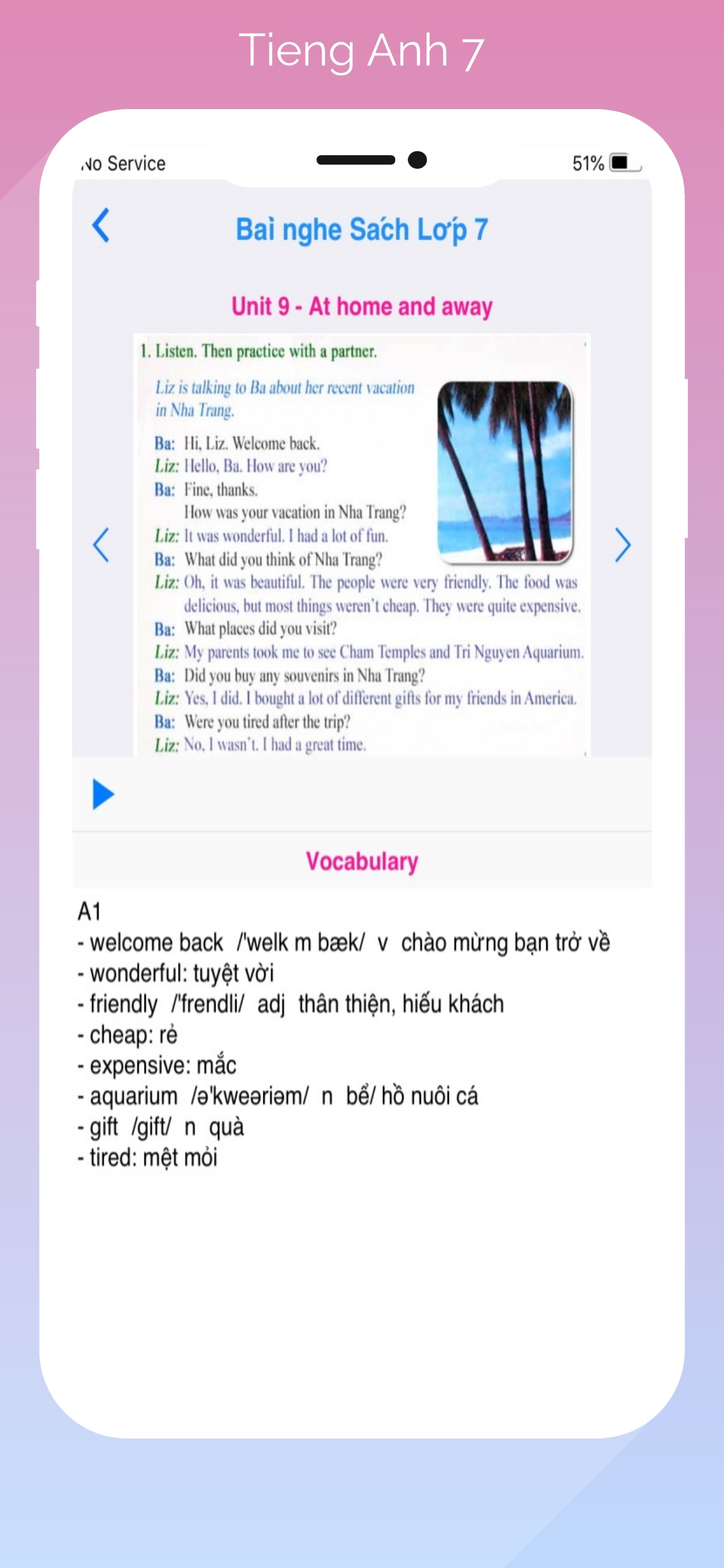 Tieng Anh Lop 7 - English 7 screenshot 3