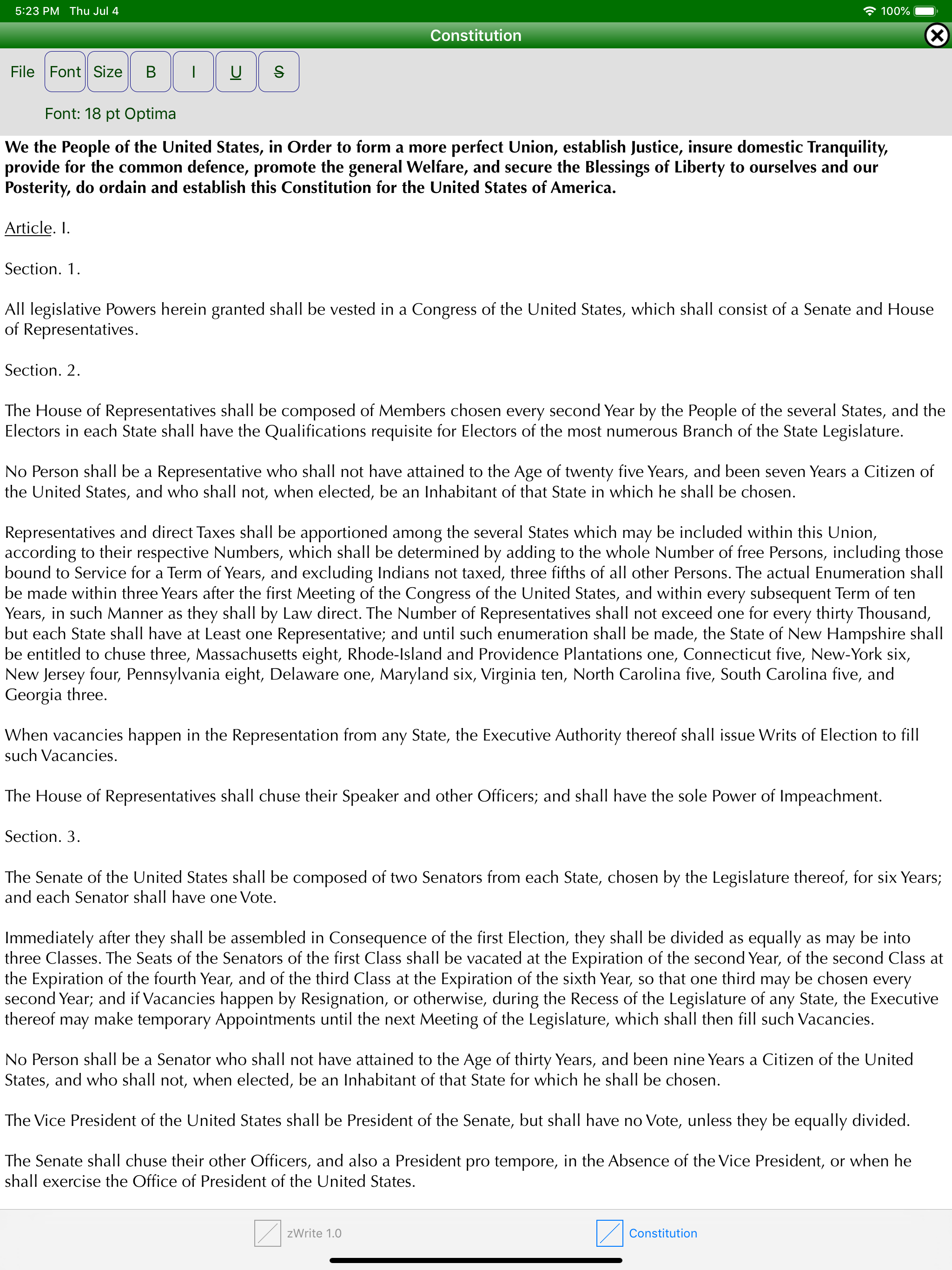 zWrite screenshot 2