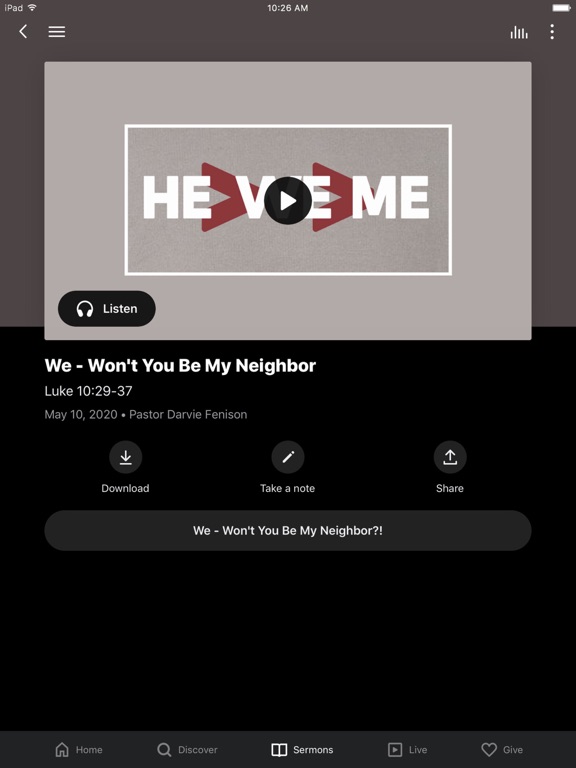 East Somerset Baptist Church iPad screenshot 3 - Lifestyle app