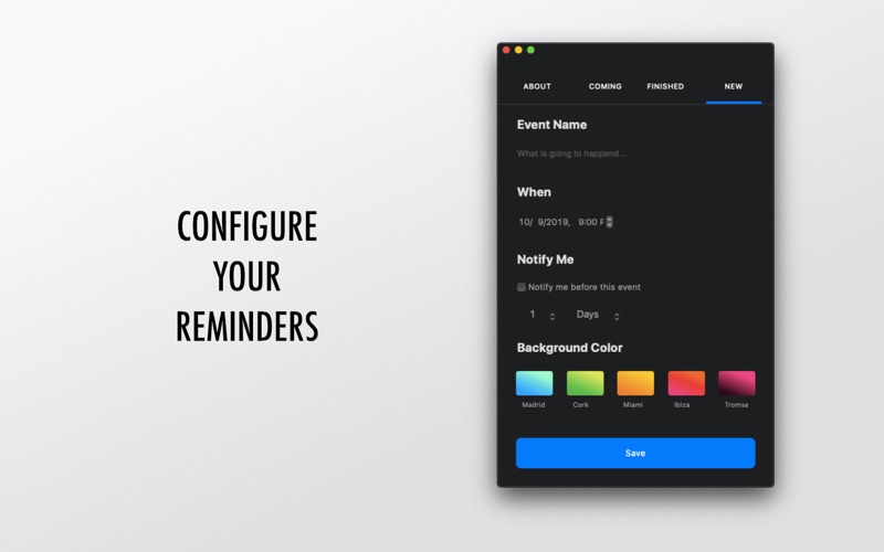 Screenshot #3 pour Meow - An Event Countdown App