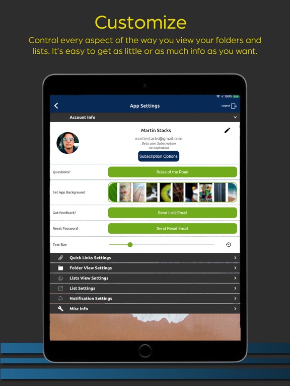 Listij: share lists & to-do iPad screenshot 4 - Productivity app