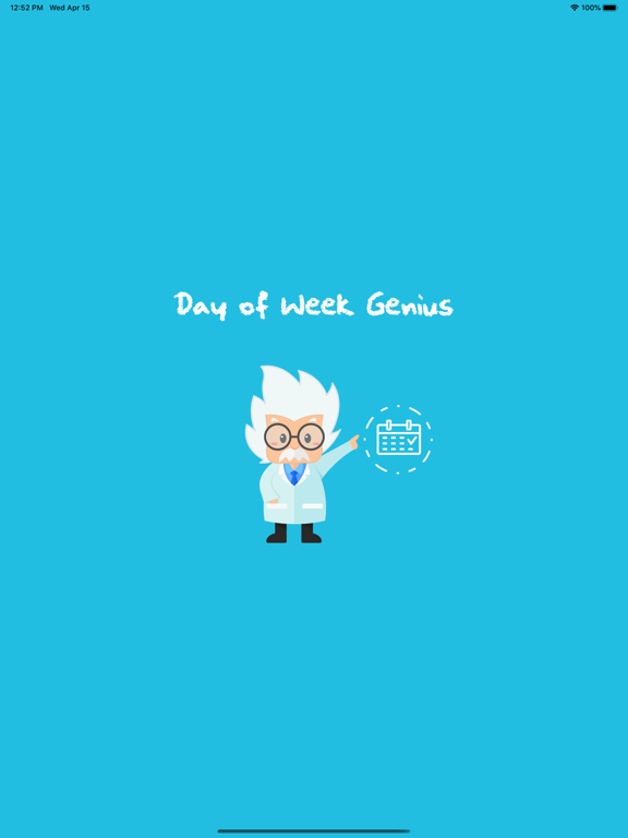 Day of Week Genius iPad screenshot 1 - Productivity app