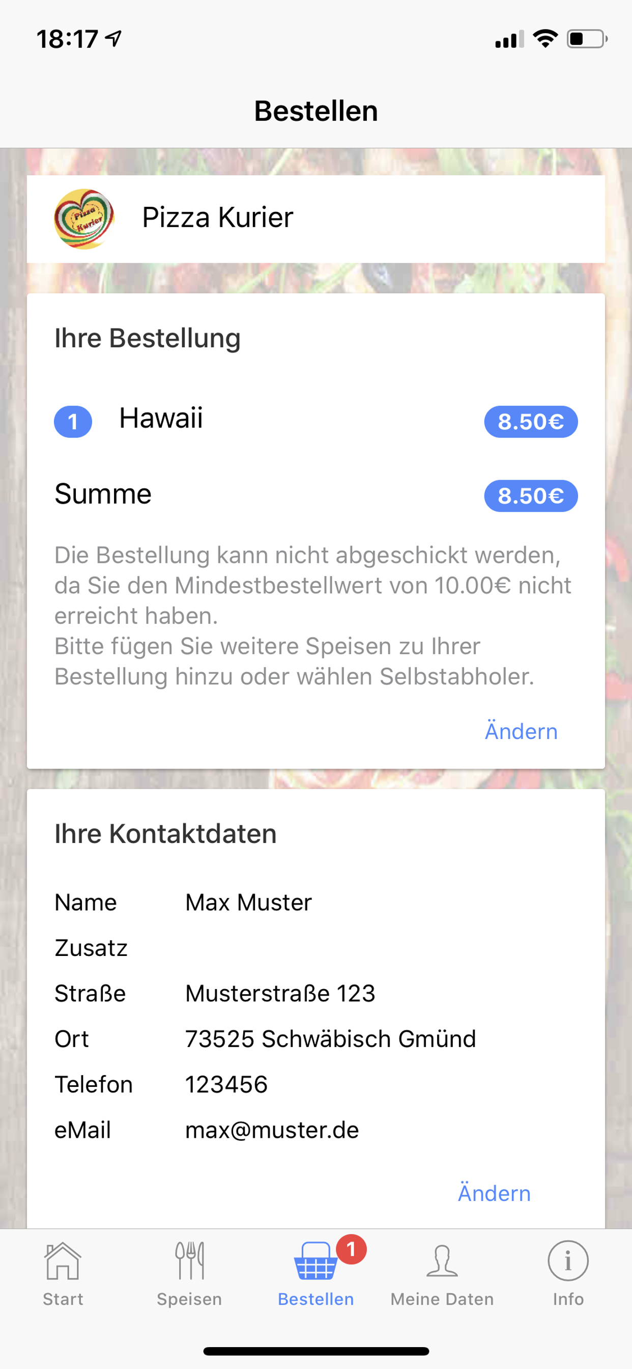 Pizza Kurier Schwäbisch Gmünd screenshot 5