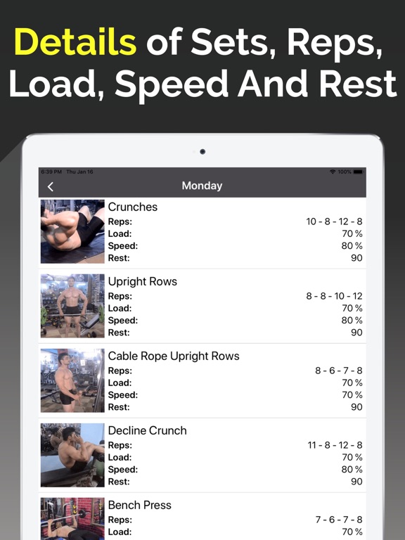 Gym Workout: Trainer & Tracker iPad screenshot 8 - Health & Fitness app