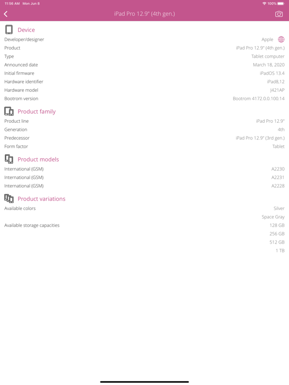 Font Info iPad screenshot