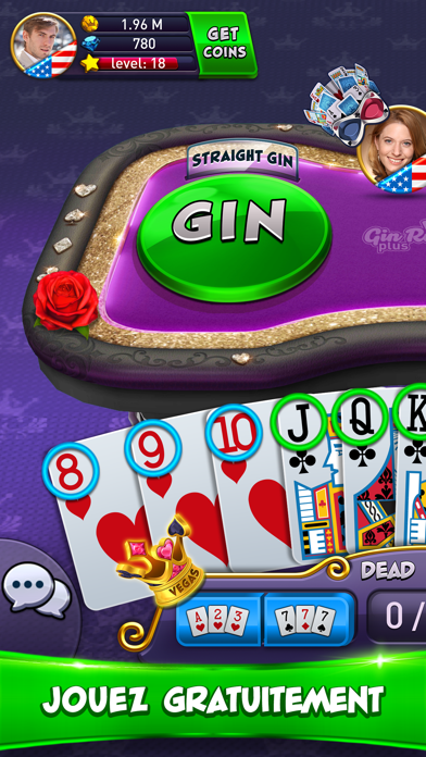 Screenshot #1 pour Gin Rummy Plus - Fun Card Game