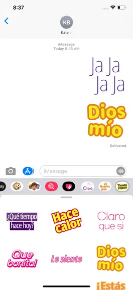 Game screenshot Spanish lettering for iMessage apk