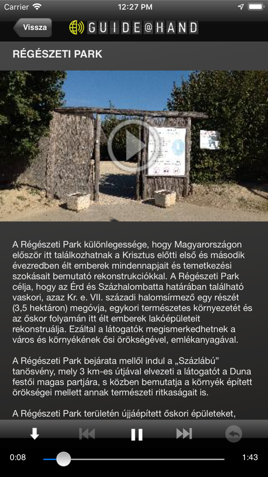 #4. Régészeti Park GUIDE@HAND (iOS) Tekijänä: MTA SZTAKI
